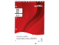Red spiral-bound notepad A4, 80 sheets, squared with margin, 70gsm.