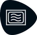 Icon depicting a rectangular swimming pool with wavy water.