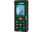 Laser distance measurer displaying 5.105m and 2.031m, with various function buttons.