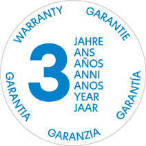 3-year warranty seal.