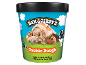 Ben & Jerry's Cookie Dough ice cream with vanilla and chocolate chip cookie dough chunks.