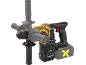 Cordless rotary hammer drill with additional handles, without battery.