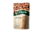 A pack of almonds with nutritional information and a note that it's a natural source of protein.