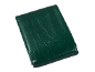 Folded green protective tarp