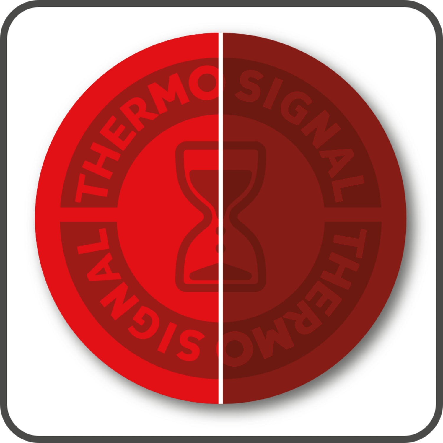 Red round seal with an hourglass, the text 'THERMO SIGNAL' is visible.