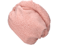 Pink microfiber hair towel wrap, folded