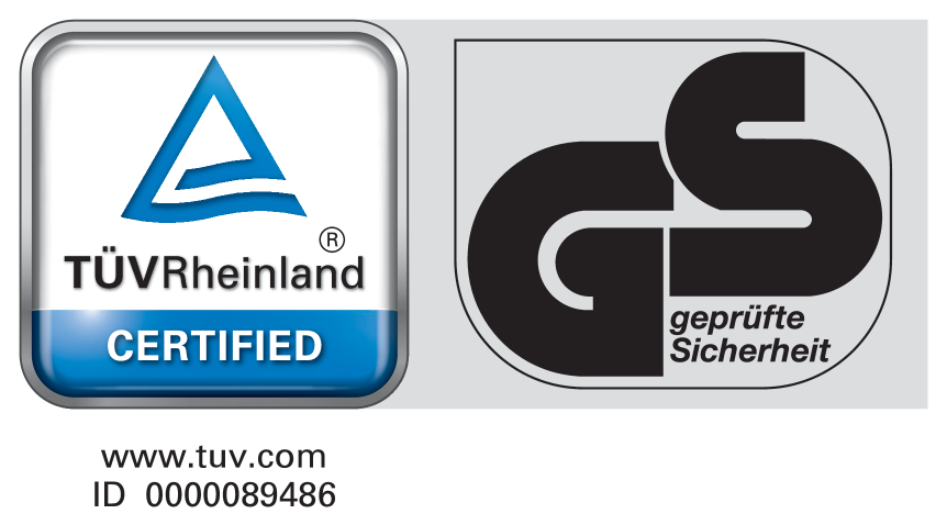 Certified, tested safety. www.tuv.com ID 0000089486.