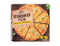 Packaging of frozen quattro formaggi pizza with crispy base and edge, 2 pieces of 340g.