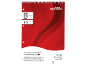 Spiral-bound notepad A4, 80 squared sheets with margin, 70 gsm.