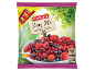 Frozen berry mix with sour cherries, including strawberries, raspberries, blueberries, and currants, 1 kg.