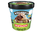 Tub of chocolate and vanilla ice cream with brownie pieces and cookie dough.