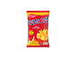 Bag of frozen french fries with 'Golden & Extra Crispy' text and 20 min cooking time.