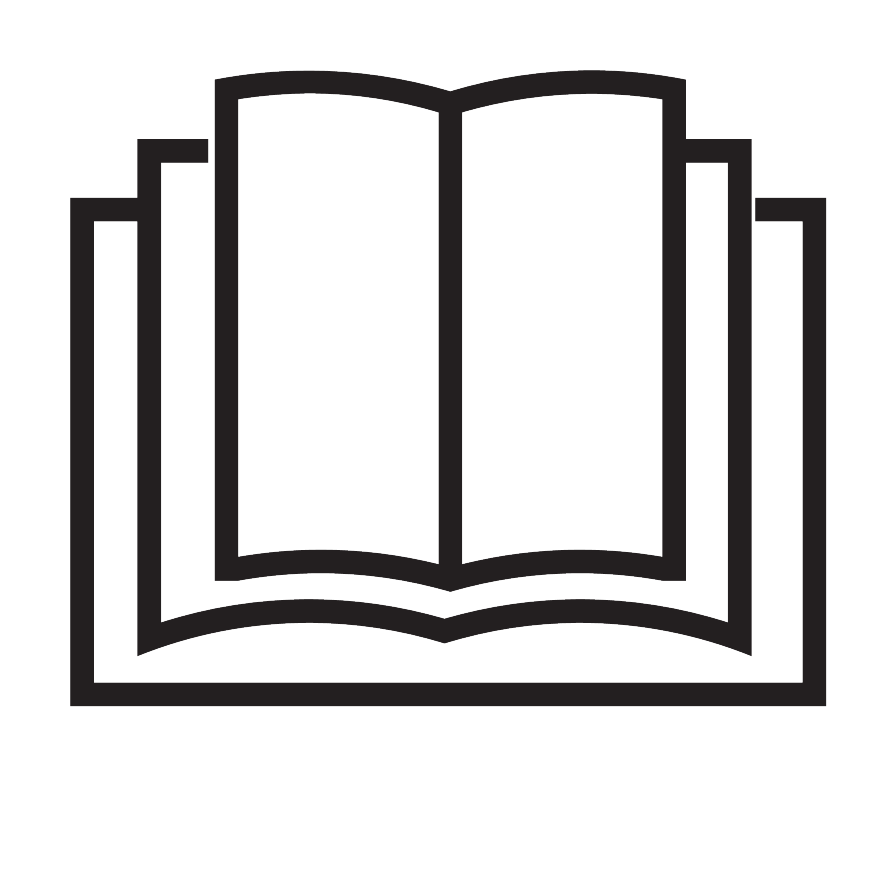 Icon of an open book with multiple pages