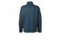 Men's blue and grey long-sleeved fleece jacket with a high collar, back view.
