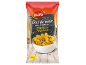 Packet of BBQ flavour maize snacks, with the text 'Tiras de maíz sabor a barbacoa BBQ Flavour Maize Snacks 150 g'.