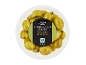 Deluxe lemon verbena olives with basil infused oil, 150g, vegan.