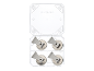 Clear box with four magnetic clips for attaching to metal surfaces.