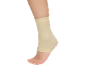 Beige compression sock on ankle, side view