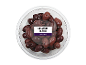 Kalamon olives with stone in a transparent container, 150 g.