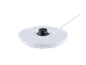 White round kettle base with a black connector and a white cable.