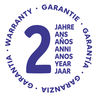 Warranty label: 2 years