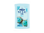 Packet of blue ready to roll icing with decorated cupcakes.