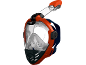 Orange full-face snorkeling mask with a snorkel.