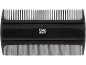 Black hair comb with fine and wide teeth, featuring the text 'BEAUTY'.