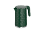 Green kettle with hexagonal texture and metallic base.