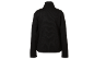 Black fleece jacket with a high collar, back view