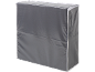 Transparent protective cover for mattress or storage, with white zipper.
