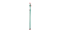 Green telescopic prop with red details for construction work.