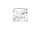 Set of four ring magnets in a transparent package.