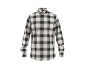 Men's plaid long-sleeved shirt, black and white