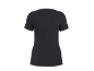 Black women's basic t-shirt, back view.