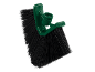 Green corner brush with black bristles