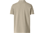 Men's beige polo shirt with contrasting collar and sleeve cuffs.