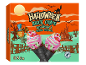 Box of Halloween black cones with raspberry and vanilla flavor.