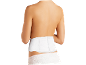 Woman from behind with a warming belt on her lower back