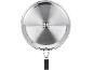 Stainless steel pan bottom with compatibility icons for various cooktops.