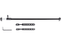 Black telescopic bar with mounting accessories and an Allen key.