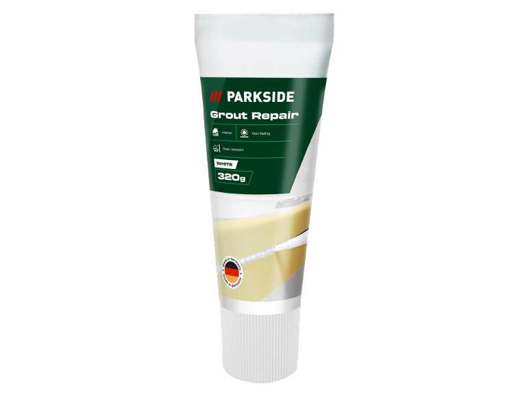 White 320g grout repair paste for interior use, stain-resistant and non-fading.