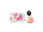 Baby monitor set with camera and 5-inch screen showing a smiling baby.