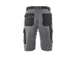 Grey work shorts with black pockets and reflective details.