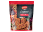 Packaging of crispbread with tomato and oregano, featuring a flamenco dancer.