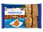 Packaging of Greek-style baklava with a seascape background.