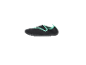 Black water shoes with mint green detailing.