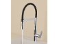 Kitchen faucet with pull-out spray head and running water