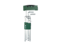 Set of hex keys with ball end in a green holder.