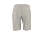 Beige men's shorts with an elastic waistband and back pockets.